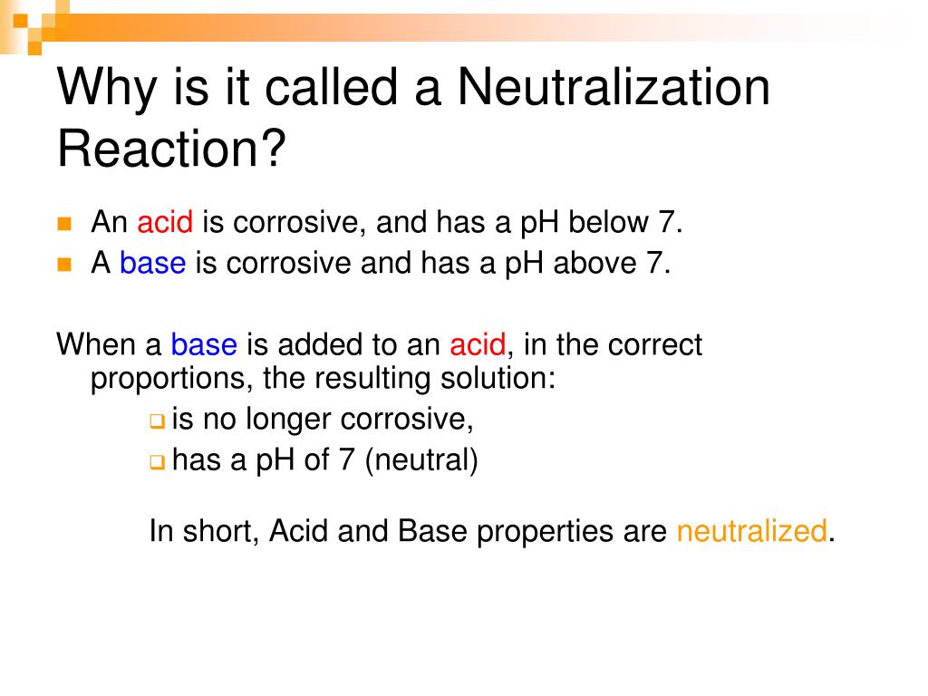 Why Is An Acid Base Reaction Called A Neutralization Reaction | My XXX ...